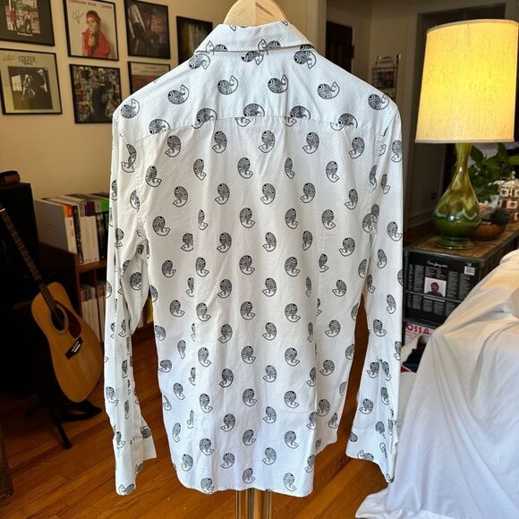 Wave & Wing Mens Patterned Shirt 15.5 - Picture 4 of 5